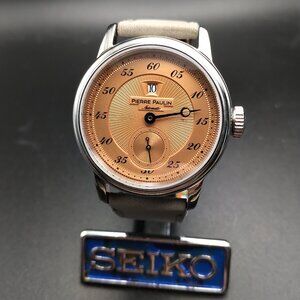 Pierre Paulin Automatic Watch Jumping Hour Salmon dial